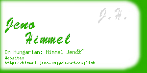 jeno himmel business card